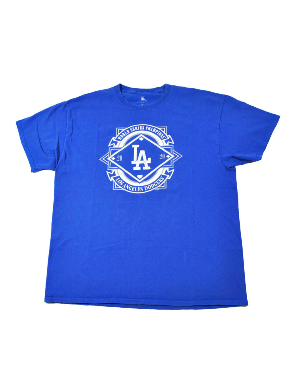 Los Angeles Dodgers World Series 2020 MLB Baseball Blue Shirt Size X-Large